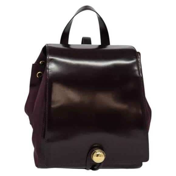 CELINE Backpack Leather Purple Gold - Picture 2 of 16